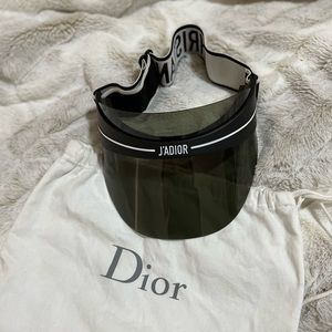Adjustable Gray Dior Club 1 Sun Visor Black and White Christian Dior head band